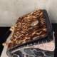 Handtas croco-slang en tijger patchwork 28-22 cm