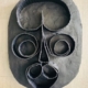Artwork gips papiermache Mask deep indigo
